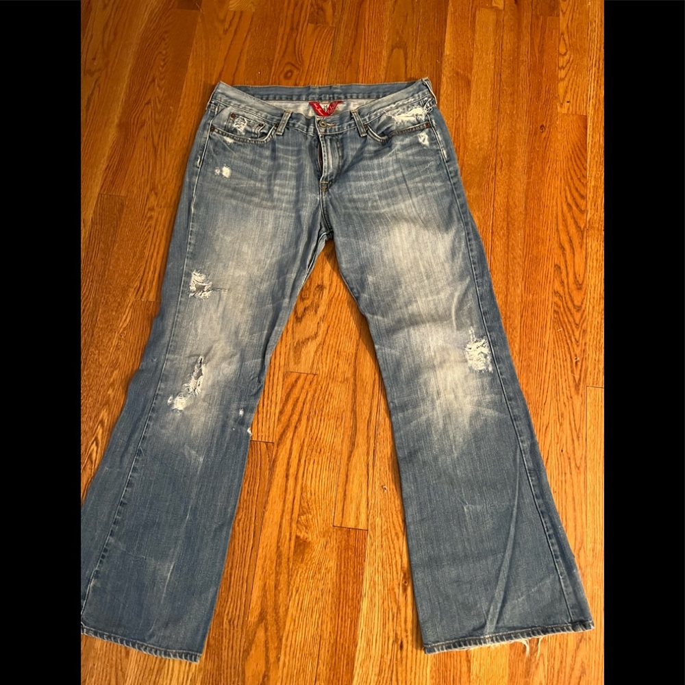 LUCKY BRAND SWEET N LOW DISTRESSED JEANS 14/32